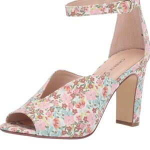 Chinese Laundry Pink and Green Floral Heels
